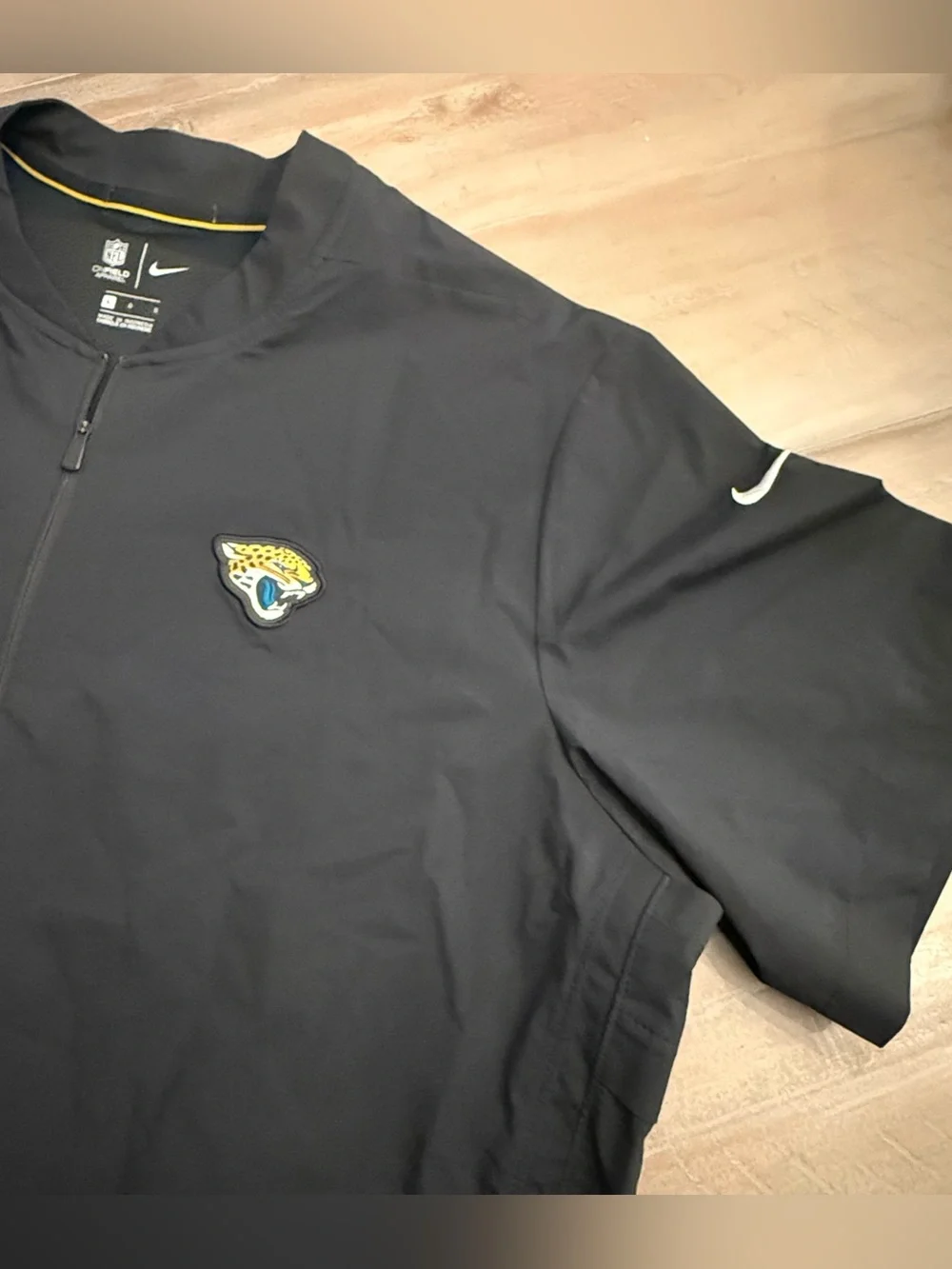 Nike Jacksonville Jaguars Men's Black Coach Pullover zip sides Sz L Preowned